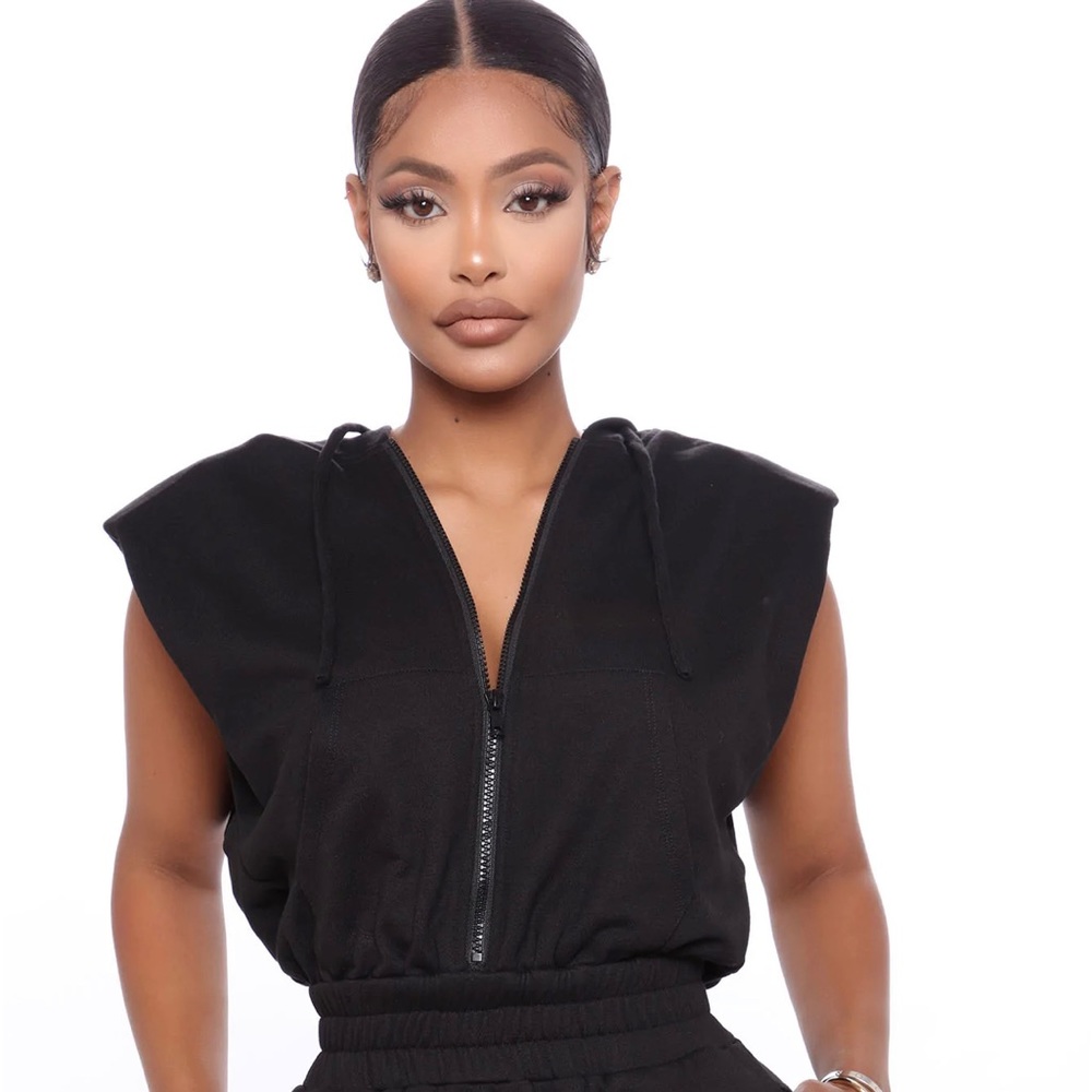 Isabel Shoulder Pad Sweat Jumpsuit